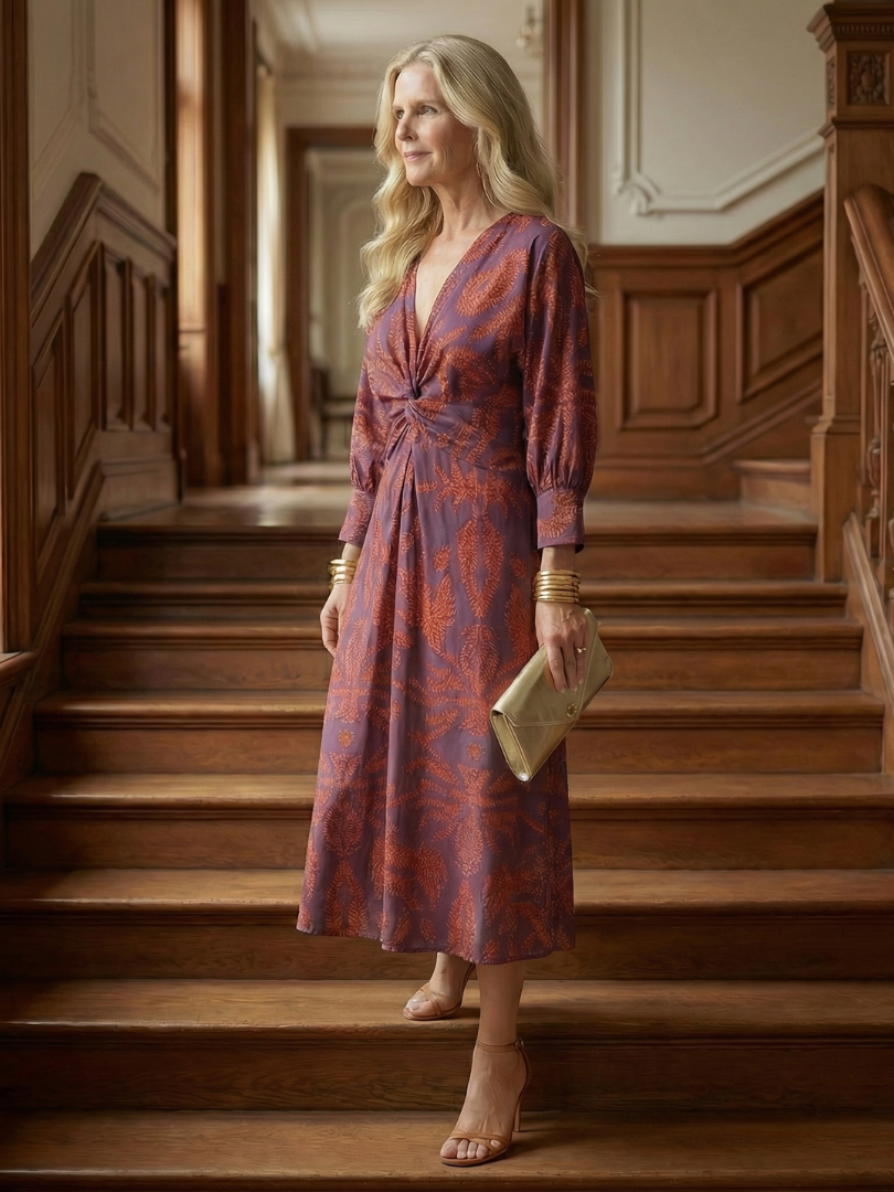 לון | שמלת מידי ראפ טבעית