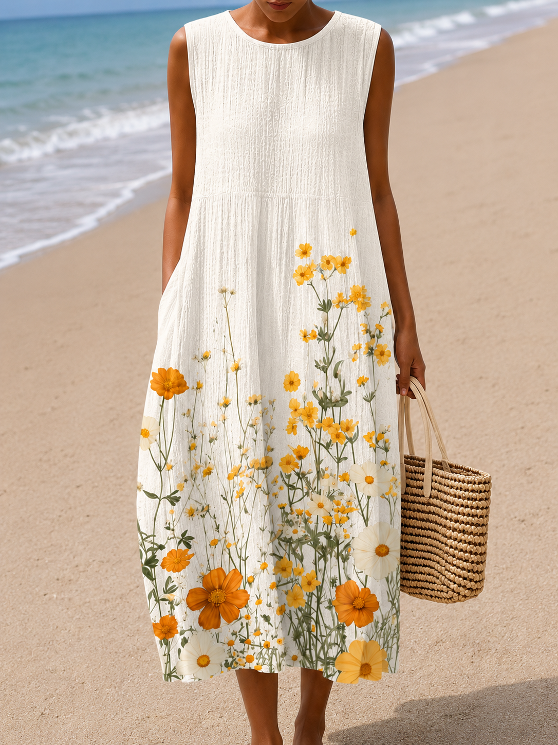 שולה | שמלה קז'ואלית ללא שרוולים לכל יום