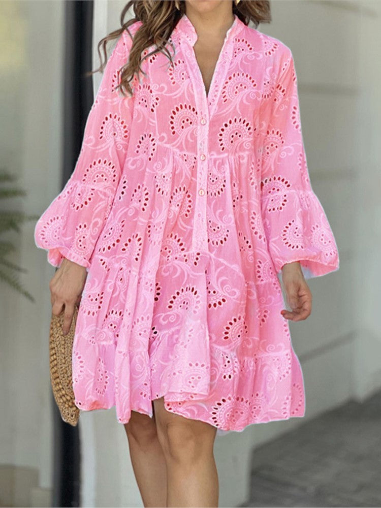גאולה | שמלת מיני רקומה בשכבות