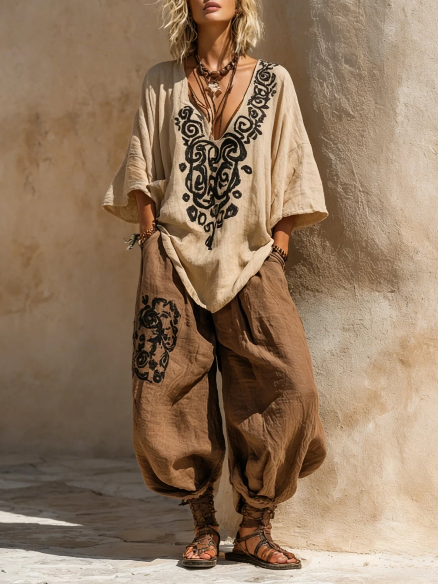 רחלי | סט עם הדפס אמנות נוודים
