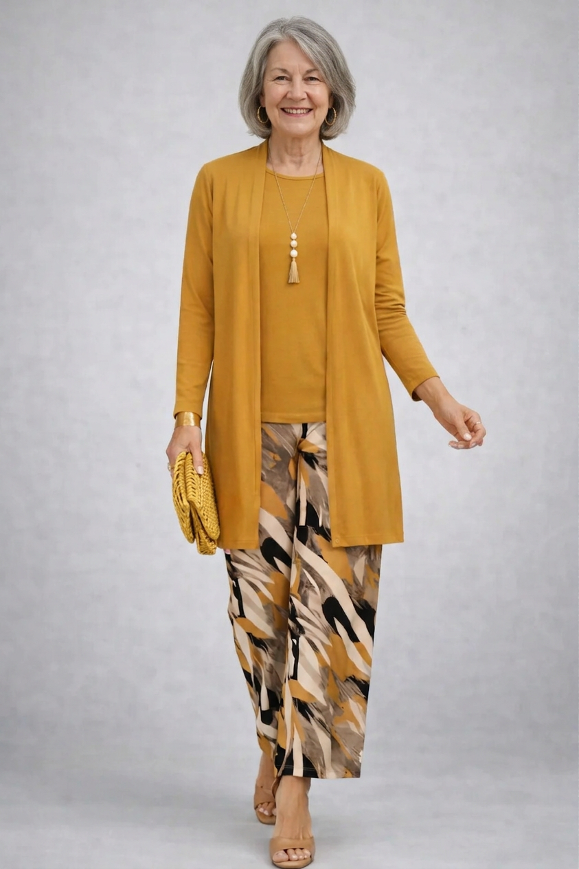 גלית | סט בשלושה חלקים בצהוב